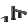 Matte black two-handle roman tub faucet, T393BL