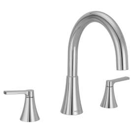 Jase Chrome two-handle non diverter roman tub faucet