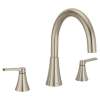 Jase Brushed nickel two-handle non diverter roman tub faucet