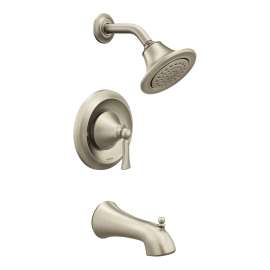 Wynford Brushed nickel Posi-Temp(R) Eco-Performance Tub/Shower
