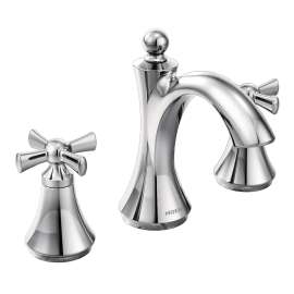 Wynford Chrome Two-Handle High Arc Bathroom Faucet, T4524