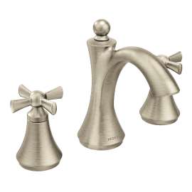 Wynford Brushed Nickel Two-Handle High Arc Bathroom Faucet, T4524BN