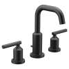 Gibson Matte Black Two-Handle High Arc Bathroom Faucet, T6142BL