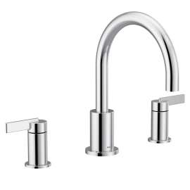 Cia Chrome two-handle non diverter roman tub faucet