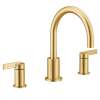 Cia Brushed gold two-handle non diverter roman tub faucet