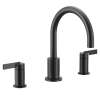 Cia Matte black two-handle non diverter roman tub faucet