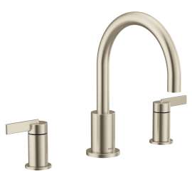 Cia Brushed nickel two-handle non diverter roman tub faucet