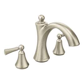 Wynford Brushed nickel Two-Handle Non-Diverter Roman Tub Faucet