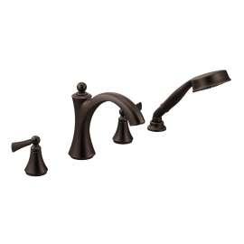 Wynford Oil rubbed bronze Two-Handle Diverter Roman Tub Faucet including Handheld Shower, T654ORB