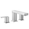 Chrome two-handle non diverter roman tub faucet