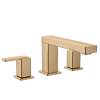 Bronzed gold two-handle non diverter roman tub faucet