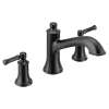 Dartmoor Matte black two-handle high arc roman tub faucet
