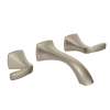 Voss Brushed Nickel Two-Handle Wall Mount Bathroom Faucet