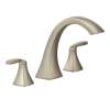 Voss Brushed nickel Two-Handle High Arc Roman Tub Faucet