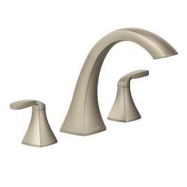 Voss Brushed nickel Two-Handle High Arc Roman Tub Faucet