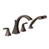 Voss Oil rubbed bronze Two-Handle High Arc Roman Tub Faucet including Handheld Shower
