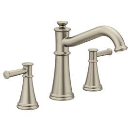 Belfield Brushed nickel Two-Handle Non-Diverter Roman Tub Faucet