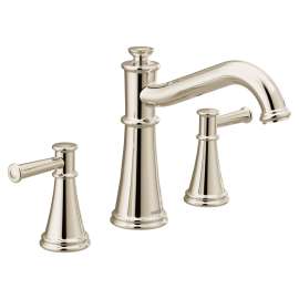 Belfield Polished nickel Two-Handle Non-Diverter Roman Tub Faucet