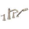 Belfield Brushed nickel Two-Handle Diverter Roman Tub Faucet including Handheld Shower