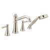 Belfield Polished nickel Two-Handle Diverter Roman Tub Faucet including Handheld Shower