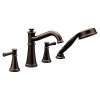 Belfield Oil rubbed bronze Two-Handle Diverter Roman Tub Faucet including Handheld Shower