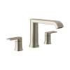 Genta LX Brushed Nickel Two-Handle Low Arc Roman Tub Faucet