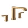 Genta LX Bronzed gold two-handle low arc roman tub faucet