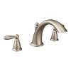Brantford Brushed nickel Two-Handle Low Arc Roman Tub Faucet