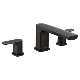 Rizon Matte black Two-Handle Low Arc Roman Tub Faucet