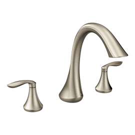 Eva Brushed nickel Two-Handle High Arc Roman Tub Faucet