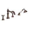 Weymouth Oil rubbed bronze Two-Handle Diverter Roman Tub Faucet including Handheld Shower, TS21102ORB