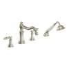 Weymouth Brushed nickel Two-Handle Diverter Roman Tub Faucet including Handheld Shower