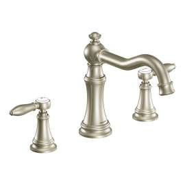 Weymouth Brushed nickel Two-Handle High Arc Roman Tub Faucet