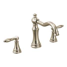 Weymouth Polished nickel Two-Handle High Arc Roman Tub Faucet