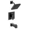 90 Degree Matte black Posi-Temp(R) tub/shower