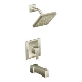 90 Degree Brushed nickel Posi-Temp(R) Eco-Performance Tub/Shower
