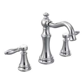 Weymouth Chrome Two-Handle High Arc Bathroom Faucet, TS42108