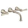 Colinet Brushed nickel two-handle wall mount bathroom faucet