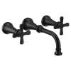 Colinet Matte black two-handle wall mount bathroom faucet