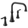 Colinet Matte black two-handle high arc roman tub faucet
