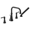 Colinet Matte black two-handle high arc roman tub faucet