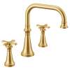 Colinet Brushed gold two-handle high arc roman tub faucet