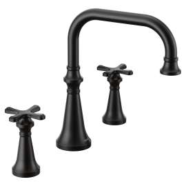 Colinet Matte black two-handle high arc roman tub faucet