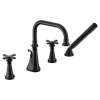 Colinet Matte black two-handle high arc roman tub faucet