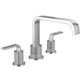 Cambium Chrome two-handle high arc roman tub faucet