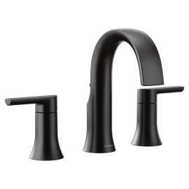 Doux Matte Black Two-Handle High Arc Bathroom Faucet, TS6925BL