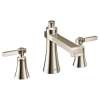 Flara Polished nickel two-handle high arc roman tub faucet