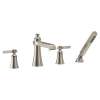 Flara Brushed nickel two-handle high arc roman tub faucet
