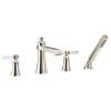 Flara Polished nickel two-handle high arc roman tub faucet
