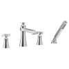 Flara Chrome two-handle high arc roman tub faucet, TS929
